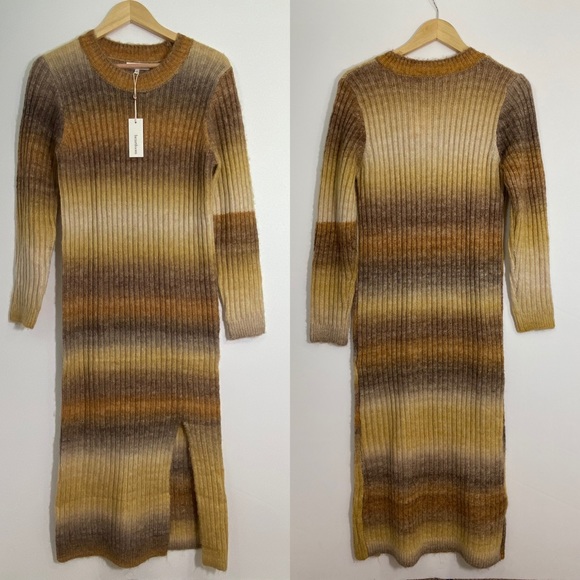 HEARTLOOM Marina Ombré Stripe Sweater Dress NWT Large - Picture 10 of 12